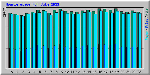 Hourly usage for July 2023