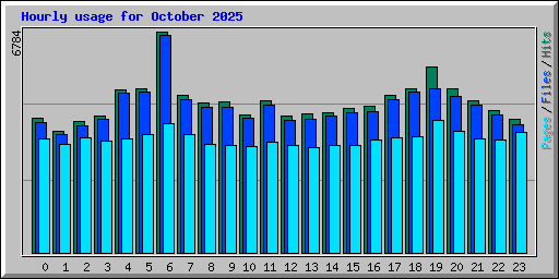 Hourly usage for October 2025