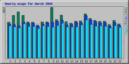 Hourly usage for March 2026